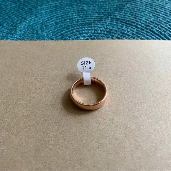 Men’s Rose Gold Tungsten Ring - Picture 5 of 5